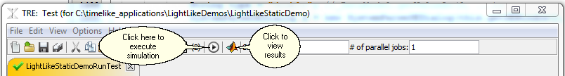 Click "Execute" button to run simulation